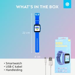 Smartwatch Kinderen met Camera en SD-kaart - Rekenmachine, Zaklamp, Alarm, Timer - 9 Spelletjes - Touchscreen - Educatief speelgoed 3 Jaar - Kids - Kinderhorloge Meisjes / Jongens - Cadeautje - 3, 4, 5, 6, 7, 8, 9, 10+ Jaar - Blauw - Soundlogic — thumbnail 3