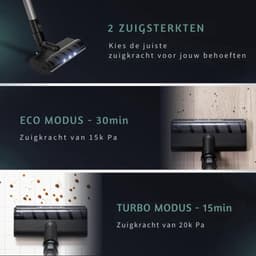 Luxe Steelstofzuiger – Draadloos – Stofzuiger zonder Zak – Op Accu – Met Kruimeldief – Snoerloos Best Verkocht – 6 Mondstukken – HEPA – 280W — thumbnail 3