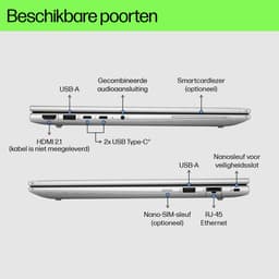 HP ProBook 440 G11 Intel Core Ultra 7 155U Laptop 35,6 cm (14") WUXGA 16 GB DDR5-SDRAM 512 GB SSD Wi-Fi 6E (802.11ax) Windows 11 Pro AI PC Zilver — thumbnail 3