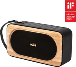 House of Marley Roots Solar Bluetooth speaker - Draadloze compacte speaker - Ingebouwde Flesopener - Solar Powerbank - Waterproof - 19 uur Batterijduur - Gemaakt van Duurzame Materialen - Zwart — thumbnail 1