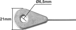 Flexibele Grasmaaier Kabels - 2 x 1,5 mm, 2,5 m met Oogkop voor Tuinieren en Tractor — thumbnail 2