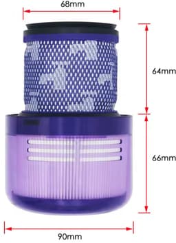 BukkitBow - Set van 2 HEPA Filters Geschikt voor Dyson V11/V15 - Wasbaar & Hoogwaardig - Geschikt voor Torque Drive, Absolute & Animal - Niet voor V12/Outsize — thumbnail 2