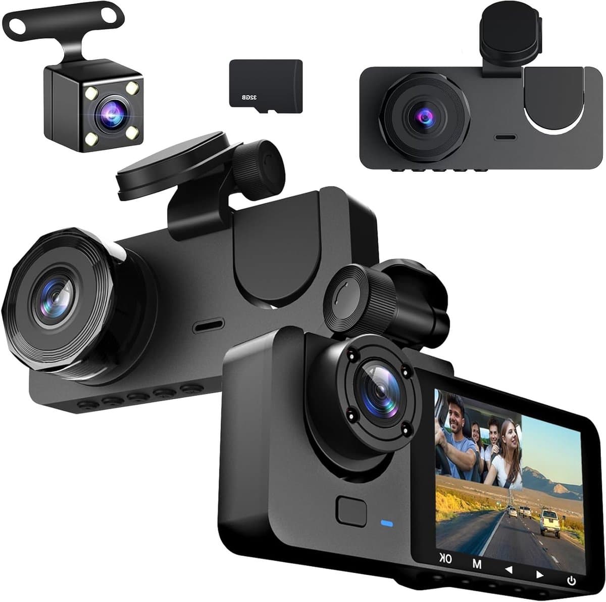 Dual Dashcam - Dashcam voor Auto - Dashcams - Zwart — afbeelding 1
