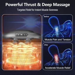 Massagepistool met 6 koppen, instelbare intensiteit en 9 modi - Elektrische handmassageapparaat voor rug, nek, en full-body ontspanning — thumbnail 5