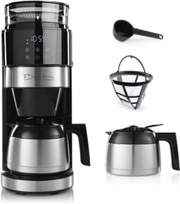 Barista koffiemachine met digitaal touchdisplay 800W zwart met koffiemolen + thermoskan — thumbnail 1