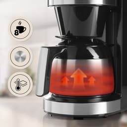Barista koffiemachine met digitaal touchdisplay 800W zwart met koffiemolen + thermoskan — thumbnail 5