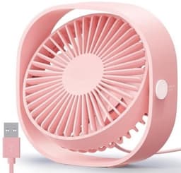 StayPowered Tafelventilator - Krachtige Koeling binnen Handbereik - 3 Snelheden - 360° Draaibaar - USB-Aangedreven - Compact Ontwerp - Stil Gebruik - Roze - Draagbaar - Levering Sneller dan Aangegeven! — thumbnail 1