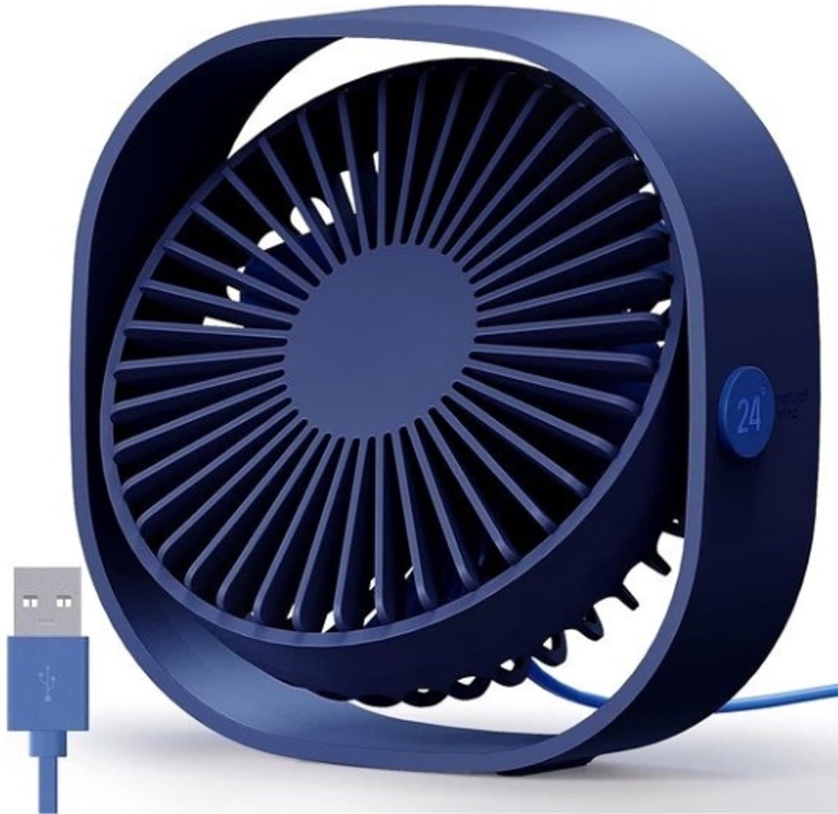 StayPowered Tafelventilator - Krachtige Koeling binnen Handbereik - 3 Snelheden - 360° Draaibaar - USB-Aangedreven - Compact Ontwerp - Stil Gebruik - Blauw - Draagbaar - Levering Sneller dan Aangegeven! — afbeelding 1