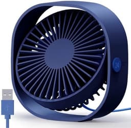 StayPowered Tafelventilator - Krachtige Koeling binnen Handbereik - 3 Snelheden - 360° Draaibaar - USB-Aangedreven - Compact Ontwerp - Stil Gebruik - Blauw - Draagbaar - Levering Sneller dan Aangegeven! — thumbnail 1