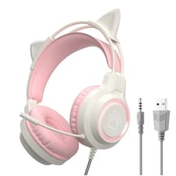 KINSI Gaming Headset met Kattenoren - Ruisonderdrukkende Microfoon 360°, RGB Verlichting & Comfortabele Oorkussens — thumbnail 1