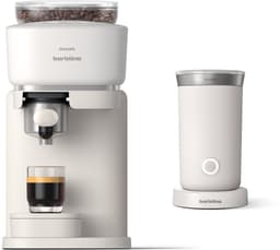 Philips Baristina + Melkopschuimer Bundel - BAR303/00 - Espressomachine - Pistonmachine - Wit — thumbnail 1