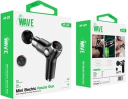 Wave Massage Gun – Diepe Weefsel Percussie Therapie (Model Nr. 223)30W motor met snelheden van 1.800 – 3.200 RPM. 5 snelheden en 4 massagekoppen. 2 uur gebruik per lading en snelle USB-C oplading. — thumbnail 2