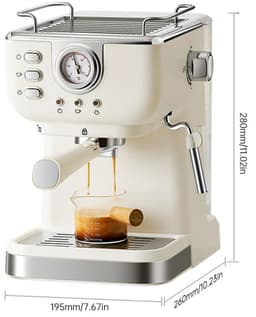 Espressomachine - Koffiezetapparaat - Koffiemachines - Wit — thumbnail 3