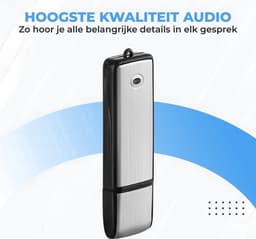 Afluisterapparaat Mini - Afluisteren & opnemen - Spy Recorder - Voice Recorder - Dictafoon - Afluisterapparatuur - 8GB — thumbnail 4