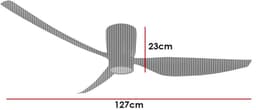 Freelight Arioso Plafondventilator incl. verlichting Ø 127 cm zwart - Energiezuinige fluisterstille motor - 6 standen & timer - Plafondwaaier - Ventilatielamp — thumbnail 5