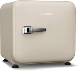 Klarstein Audrey Evo 45L minikoelkast - Retro design, stil (40 dB), verstelbare pootjes, omkeerbare deur, compressorkoeling, mechanische thermostaat, kleine koelkast voor slaapkamers en kantoren, crème — thumbnail 1