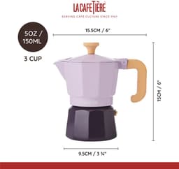 La Cafetière Venice aluminium espressomachine voor 3 kopjes - paars tweekleurig — thumbnail 3