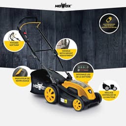 Draadloze Grasmaaier 38 cm - Lithiumaccu 40V/2.5Ah voor Tuinen tot 250 m² — thumbnail 3