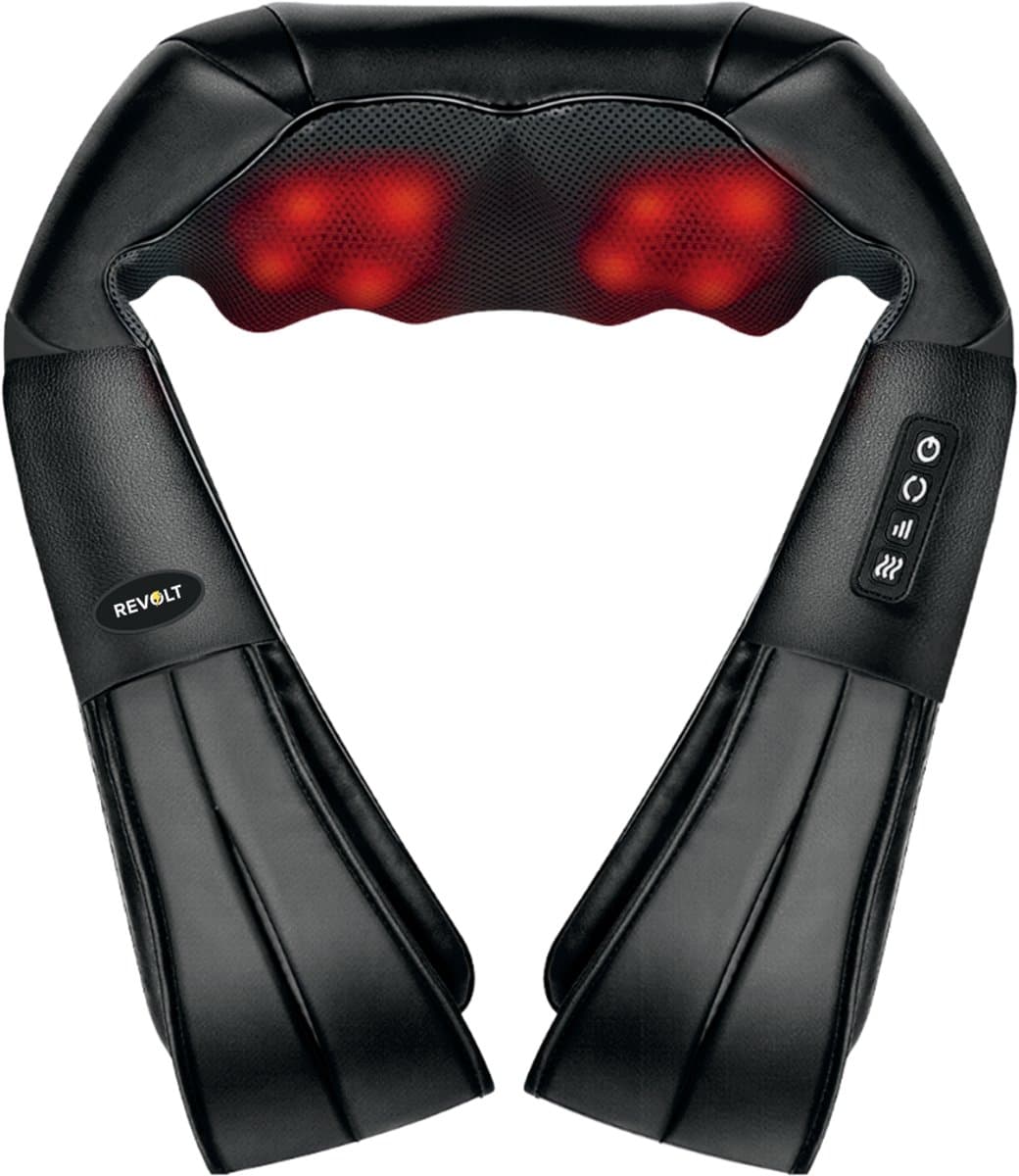 Revolt Massagekussen - Shiatsu Massage Apparaat - Elektrisch Nekmassage - Nek/Schouder/Rug Massage - Infrarood Verwarming — afbeelding 1
