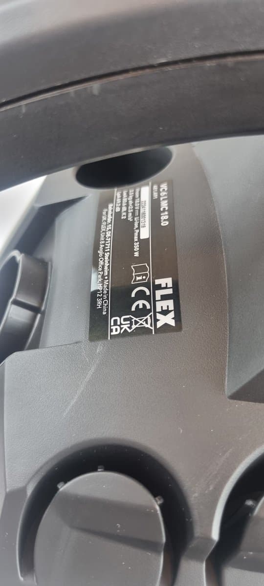 FLEX VC 6 L MC 18.0 SETVERSIE COMPACTE ACCU VC6 STOFZUIGER 5AH KIT 481.491 stofklasse L + accessoires + stofzak + 2 accu's 445.886 + lader 483.745 — afbeelding 1