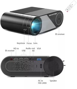 BYINTEK SKY K9 - Mini LED Projector - 250 ANSI Lumen - Draadloze Weergave - Full HD 1080p - Compact Ontwerp - Ingebouwde Speaker — thumbnail 4