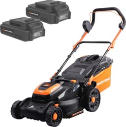 Accugrasmaaier met 37 cm maaibreedte, 20 V 2,5 Ah dubbele accu en 40 liter graszak voor gazons tot 450 m² — thumbnail 1