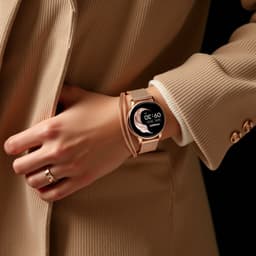 Maoo Ventura AMOLED Smartwatch Dames - RVS en 4x Siliconen Bandje - Stappenteller - Hartslagmeter - Slaapmonitor - Multisport - Geschikt voor Android en iOS - Rosé Goud en Roze — thumbnail 5