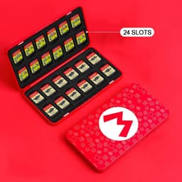 Xainy – Card case rood geschikt voor Nintendo Switch of Switch 2 games | Switch-games accessoires | Spellen game houder | Opberg travel box / opbergbox voor OLED / Lite consoles | Beschermhoes 24 card slots — thumbnail 2