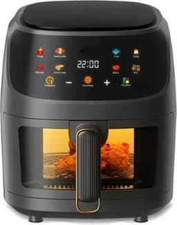 Mercadome® Airfryer - Heteluchtfriteuse - Friteuse zonder olie - Duidelijk kookoverzicht - 8 kookprogramma's - 6 liter - Zwart — thumbnail 1