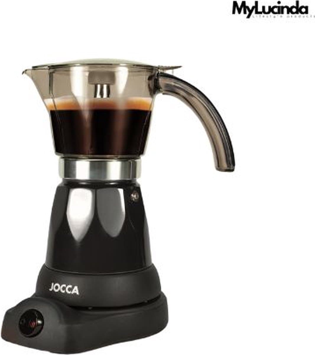 MyLucinda® Inductie Koffiezetapparaat - Italiaanse Espresso voor 4 Kopjes - Draagbaar - 360° Draaibare Basis - Warmtebestendig Handvat — afbeelding 1