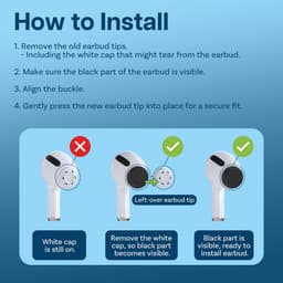 MMOBIEL 3 Paar Vervangende Oordopjes Tips Geschikt voor AirPods Pro Gen 1 & 2 - Antislip Siliconen Oordopjes met Ruisonderdrukkingsgat, Draagbare Opbergdoos en Passen in Oplaadcase - S - Wit — thumbnail 4
