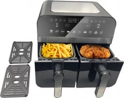 Comfy Nest - Dubbele Airfryer XXL - CN-AFD45NB - 2400W - Duo Airfryer - Zwart - 9L — thumbnail 2