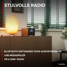 DAB radio - Audizio Vieste - DAB+ radio met subwoofer en Bluetooth - Houtlook - Met afstandsbediening — thumbnail 2