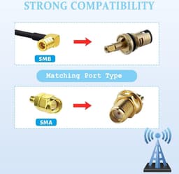Digitale radio antenne voor auto met versterker - DAB+ FM/AM dakantenne met SMB-stekker DIN adapter - 5m kabel — thumbnail 2