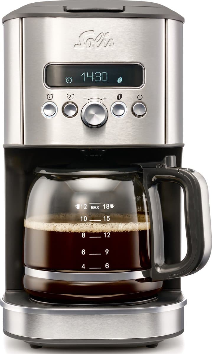 Solis Aroma Brewer 1021 Koffiezetapparaat Filterkoffie - Warmhoudfunctie - 24-Uurs Timerfunctie - Zet 12 Tot 18 Kopjes - 1.8L — afbeelding 1