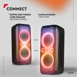 Partybox - Fenton Core130 - Bluetooth speaker met lichteffecten - Met microfoon en oplaadbare accu — thumbnail 3