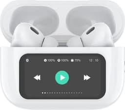 Voltma AirBeats - Draadloze Bluetooth 5.4 Oordopjes met Touch LED Display - Geluidsdempende In-Ear Oortjes met Active Noise Cancelling ANC - Earbuds Draadloos - 40 Uur Accuduur - 2-Uur Opladen - In-Ear Detectie & Touchbediening - Handsfree - Wit — thumbnail 1