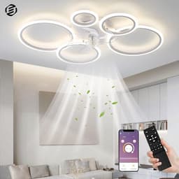 Equivera Plafonniere met Ventilator - Plafondventilator - Plafondventilator Afstandsbediening - Plafondventilator Slaapkamer - Plafond Ventilator met Verlichting - Plafondlamp - Plafonniere - Ideaal voor in uw slaapkamer! — thumbnail 1