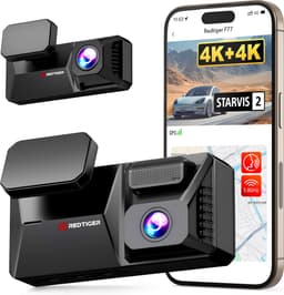 RedTiger F77 - Dual Dashcam voor auto - Ultra 4K & 4K - Voor en Achter Camera - 2024 model - Met Touchscreen - WiFi en GPS - 4.0 Inch met App - Sony Sensor Nachtzicht - Dashcams - Parkeerbewaking - G Sensor - Loop opname - 128GB Intern geheugen — thumbnail 1