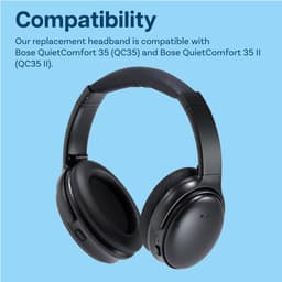 Vervangende Hoofdband voor Bose QuietComfort 35 (QC35)/Bose QuietComfort 35 II (QC35 II) Over-Ear Hoofdtelefoon van MMOBIEL – Protein PU Hoofdband – Hoofdtelefoon Hoofdkussen Cover Reparatie – Blauw — thumbnail 2