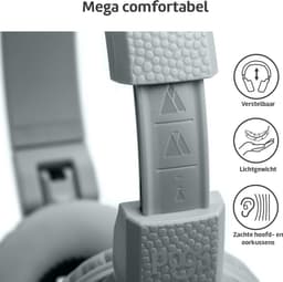POGS - The Gecko 2 - Draadloze on-ear kinder koptelefoon - Bluetooth - Veilige volumebegrenzing - Duurzaam - Gratis app voor extra functies - rGrijs — thumbnail 5