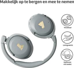 POGS - The Turtle - Draadloze over-ear koptelefoon met Noise Cancelling - Bluetooth - Veilige volumebegrenzing - Duurzaam - Gratis app voor extra functies - rGrijs — thumbnail 3