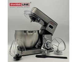 Swiss Line Switzerland - Keukenrobot - Keukenmachine - 9L - 2800W - RVS - Digitaal scherm