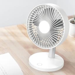 Draadloze ventilator | Zeer krachtig! | Ventilator | thuiswerken | tafelventilator | kamer ventilator | kantoor/bureau | kantoor ventilator | USB | accu | mobiele airco | aircooler — thumbnail 1