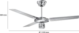 ProfiCare DVL 3071 - Plafondventilator - RVS design — thumbnail 2