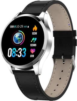 Belesy® BQSiZi1 Panterprint - Limited edition - Smartwatch Dames - Horloge - 1.3 inch - Kleurenscherm - 10x Sporten - INDOOR en OUTDOOR - Zilver - Siliconen — thumbnail 3