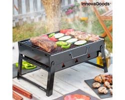 InnovaGoods BearBQ Opvouwbare draagbare barbecue voor gebruik met houtskool