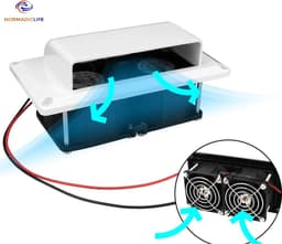 NormadicLife® - 12V Dubbele Ventilator voor Camper, Caravan & Boot - Wandventilator - Inbouwventilator - Actieve Luchtventilatie - Wit — thumbnail 3