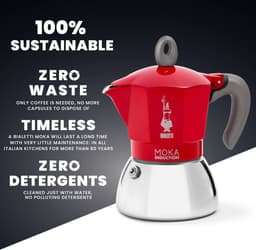 Bialetti Moka Induction Rood Percolator – 6 kops – 270 ml – Geschikt voor Inductie — thumbnail 5