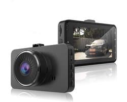 TechU™ Dashcam Voor en Achter Camera – M20 Zwart – Dashboardcamera – Full HD 1080P – 170° Wijdhoeklens – G-sensor – Bewegingssensor – Parkeermodus – Loop recording – Nachtvisie – Incl. Achteruitrijcamera - voor auto